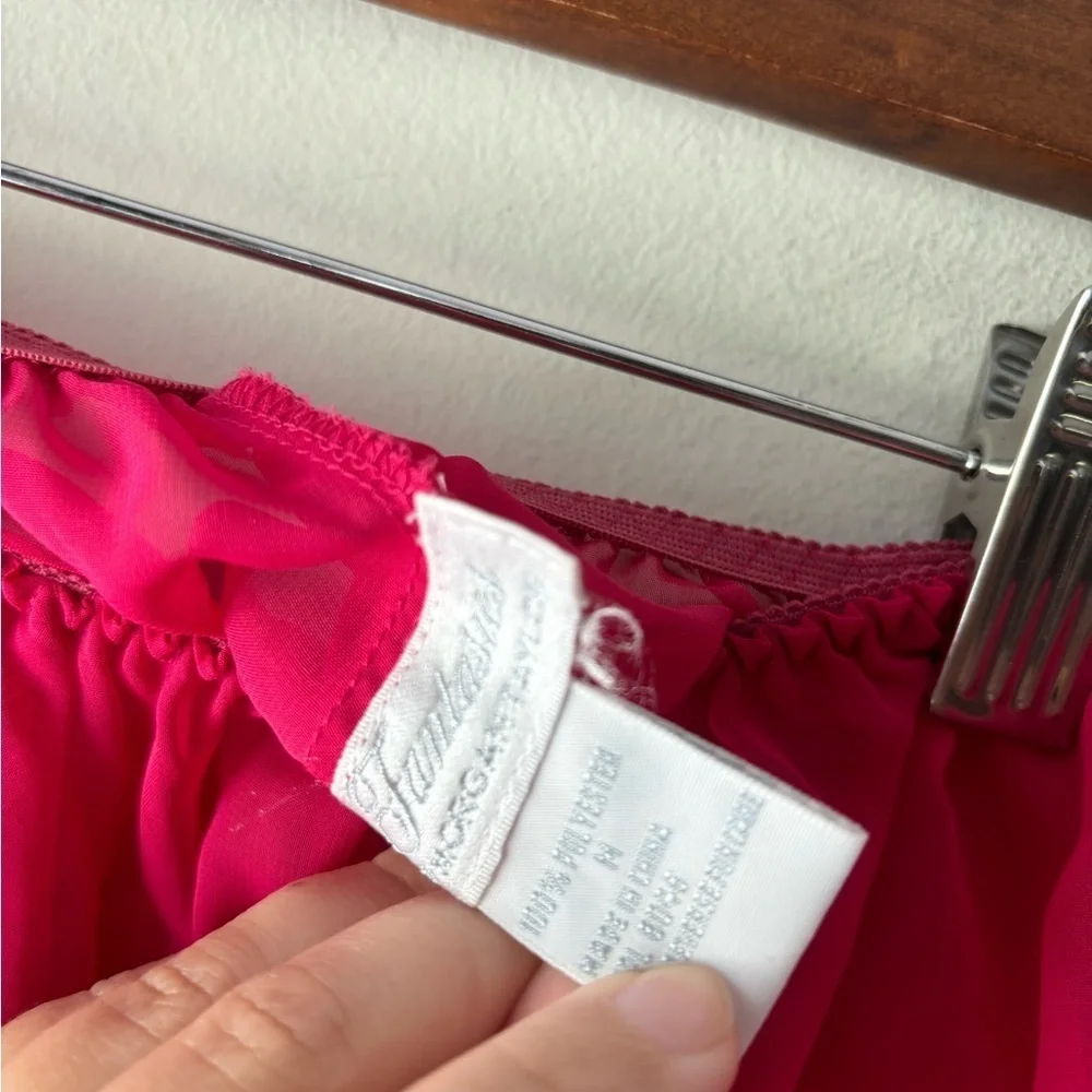 Vintage Fantasies red sheer‎ sleep wear shorts size S